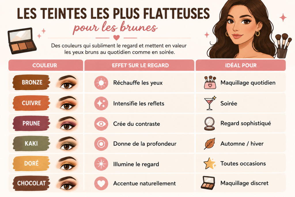 maquillage pour brune aux yeux marrons