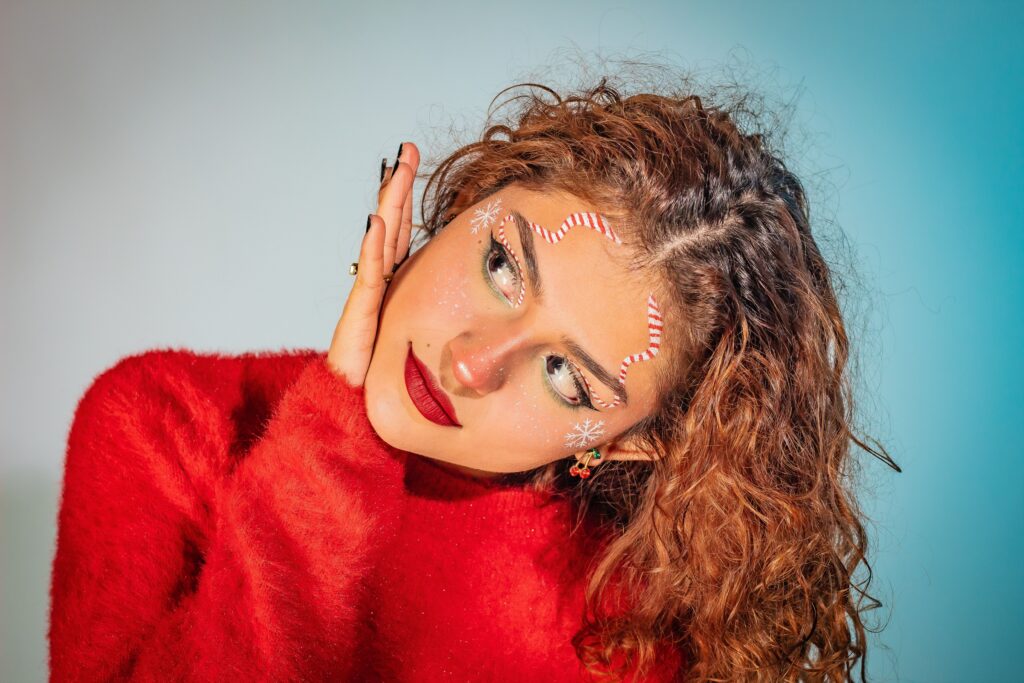 Maquillage pour le nouvel an lumineux et élégant